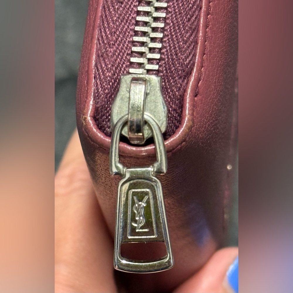 YSL pink Cassandra studded zip around wallet - Picture 3 of 16